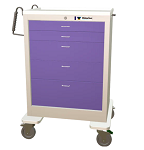 5 Drawer Unicart, light gray exterior / violet drawers, key lock (UTGKU-33669-VIL) 